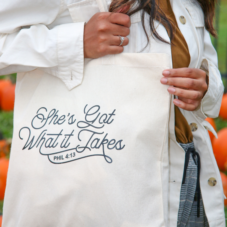 "She got what it takes" Collection Canvas Bags